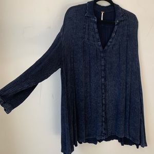 Free People Linen Button Down Tunic